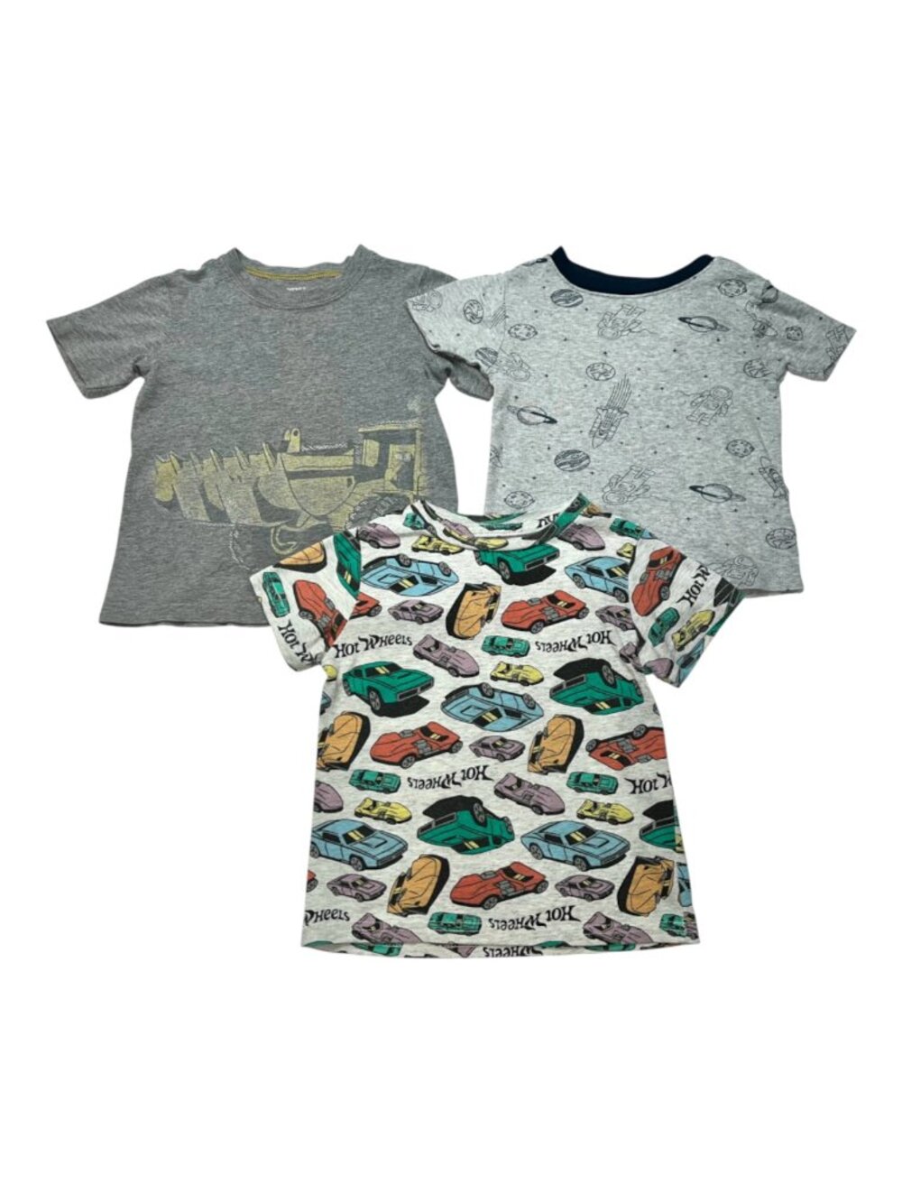 Carters, Hot Wheels, Toddler Boy 3T Lot of 3 Short Sleeved Cotton Play/T-Shirts